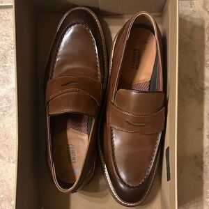 Johnston & Murphy Tan Leather Slip-On Loafers